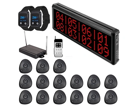 Receptor de pantalla 400D + M2 × 15 pulsadores de una función + 200E × 2 relojes receptores + control remoto E4 + amplificador de señal 160Ar